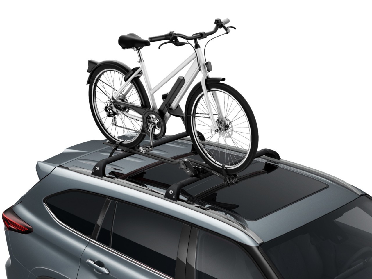bike attached to roof rack