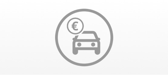 илюстрация на автомобил с икона със знак за евро 